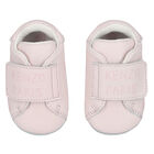 Baby Girls Pink Logo Pre Walker Shoes, 2, hi-res